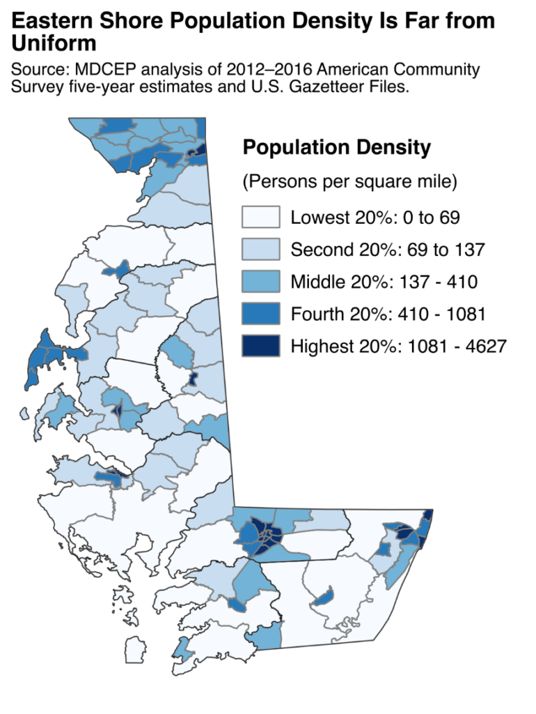 Eastern Shore Population Density